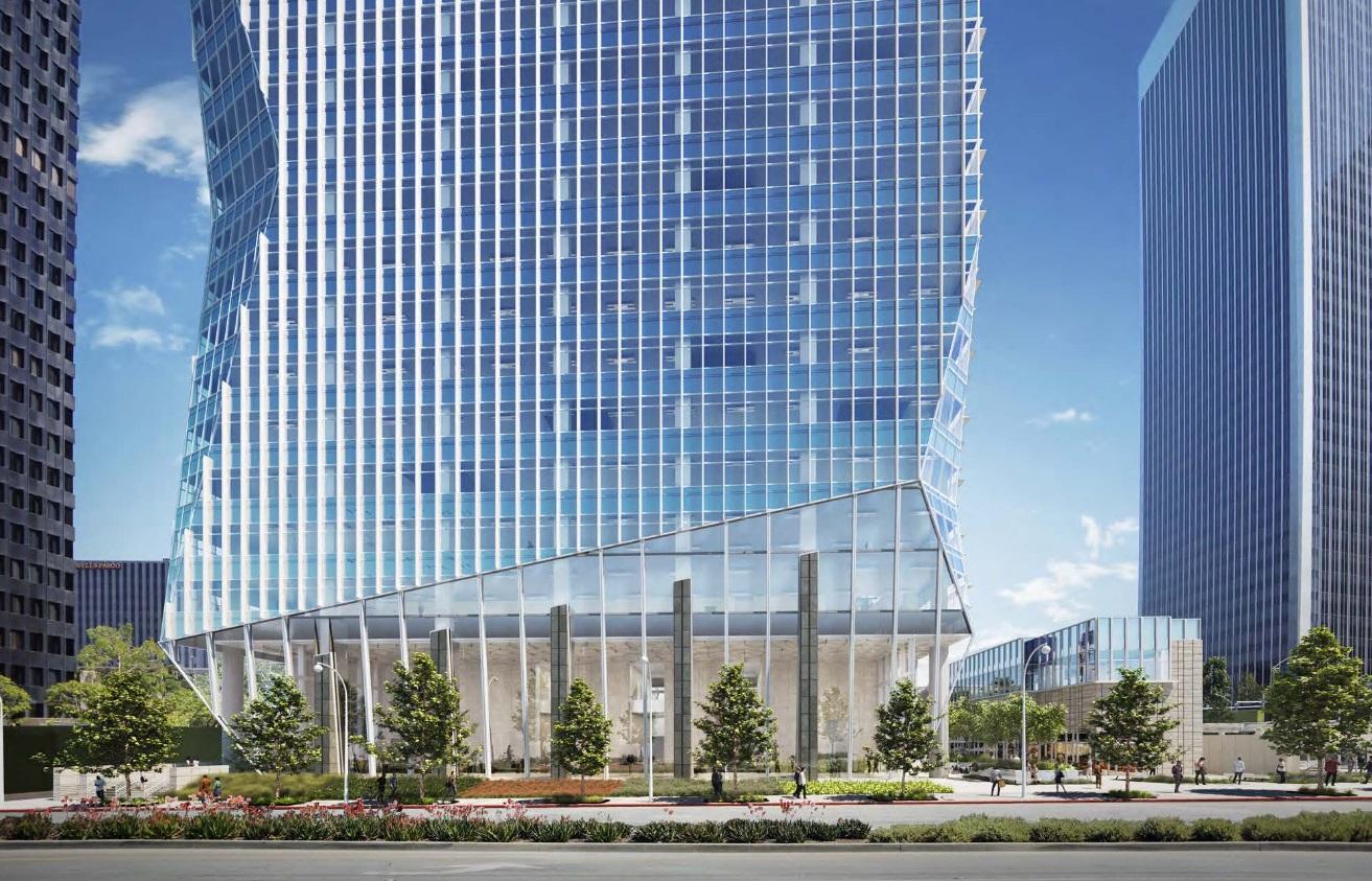 Steel skeleton rises for Century City Center office tower